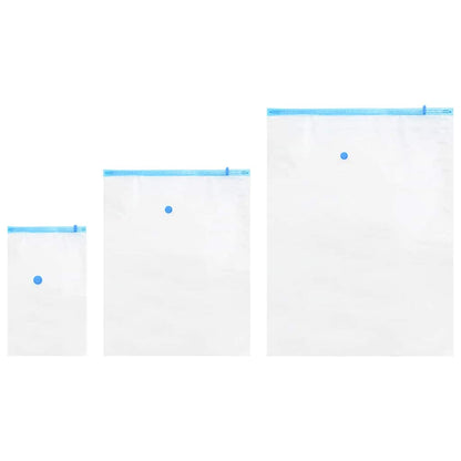 Storage Bags 10 pcs Transparent and Blue 130 x 100 cm