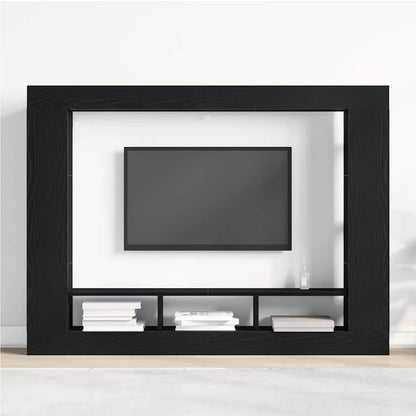 TV Cabinet 152 x 22 x 113 cm Black oak Engineered wood