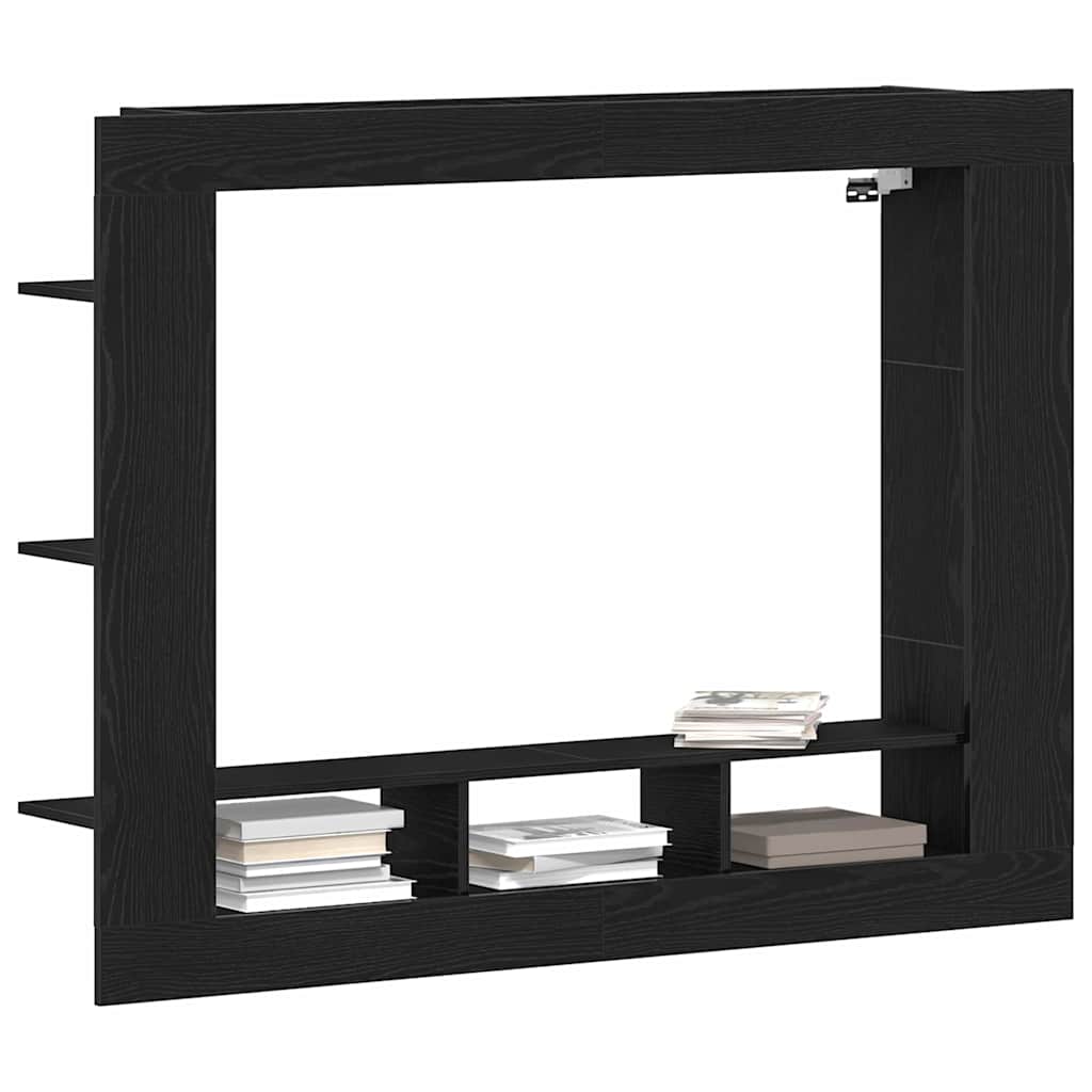 TV Cabinet Black oak 152 x 22 x 113 cm Engineered wood