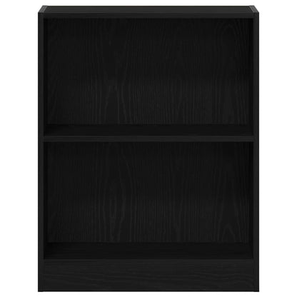 Book Cabinet 60 x 24 x 76 cm Engineered Wood Black Oak