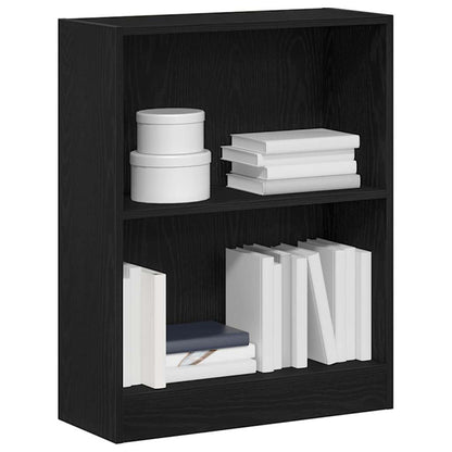 Book Cabinet Black Oak 60 x 24 x 76 cm Engineered Wood