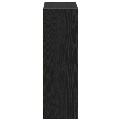 Book Cabinet Black Oak 60 x 24 x 76 cm Engineered Wood