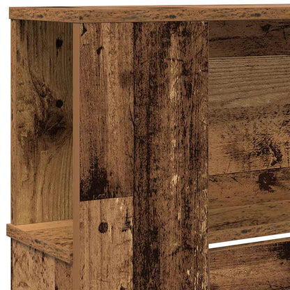 Headboard Cabinet with Shelf Old Wood 220 x 18.5 x 102.5 cm