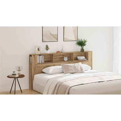 Headboard Cabinet with Shelf Artisan Oak 220 x 18.5 x 102.5 cm