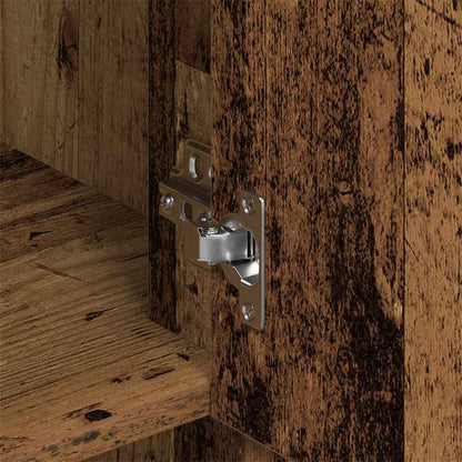 Wall Cabinet with Door Old Wood 80 x 33 x 80 cm Engineered Wood