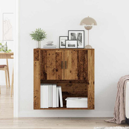 Wall Cabinet with Door Old Wood 80 x 33 x 80 cm Engineered Wood