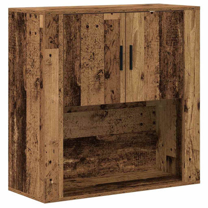 Wall Cabinet with Door Old Wood 80 x 33 x 80 cm Engineered Wood