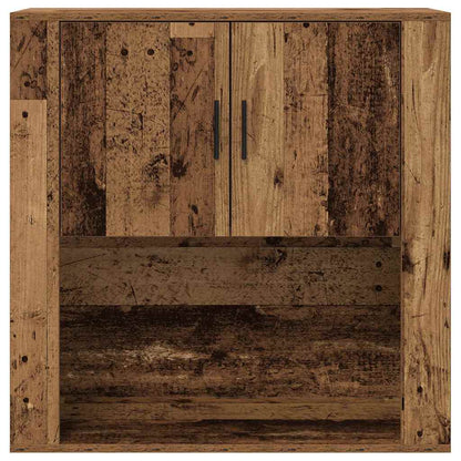 Wall Cabinet with Door Old Wood 80 x 33 x 80 cm Engineered Wood