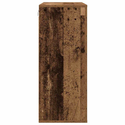 Wall Cabinet with Door Old Wood 80 x 33 x 80 cm Engineered Wood