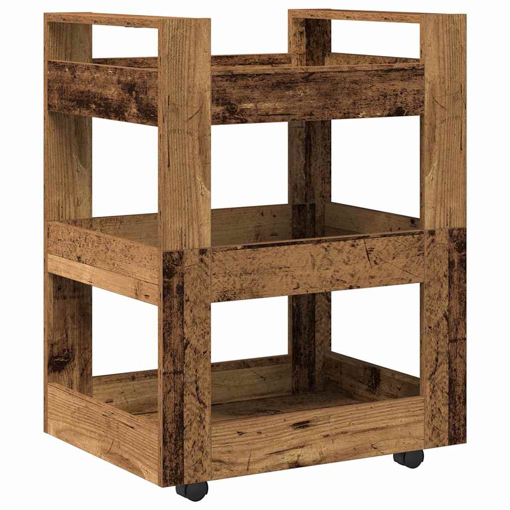 Kitchen Trolley Oak Wood 60 x 45 x 80 cm Engineered Wood