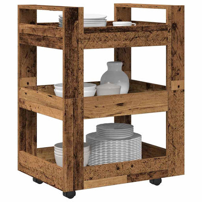 Kitchen Trolley Oak Wood 60 x 45 x 80 cm Engineered Wood
