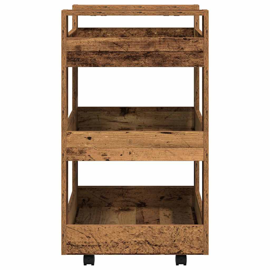 Kitchen Trolley Oak Wood 60 x 45 x 80 cm Engineered Wood