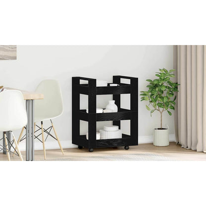 Kitchen Trolley Black Oak 60 x 45 x 80 cm Engineered Wood