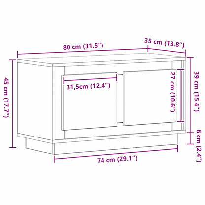 TV Cabinet Old wood 80 x 35 x 45 cm Engineered wood