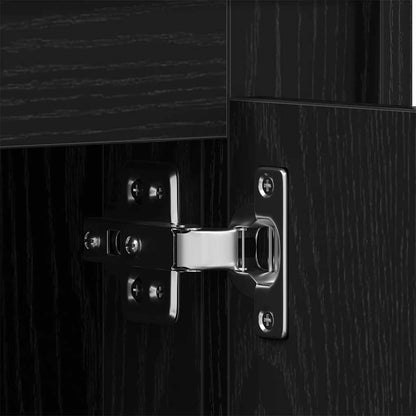 TV Cabinet 80 x 35 x 45 cm Black oak Engineered wood