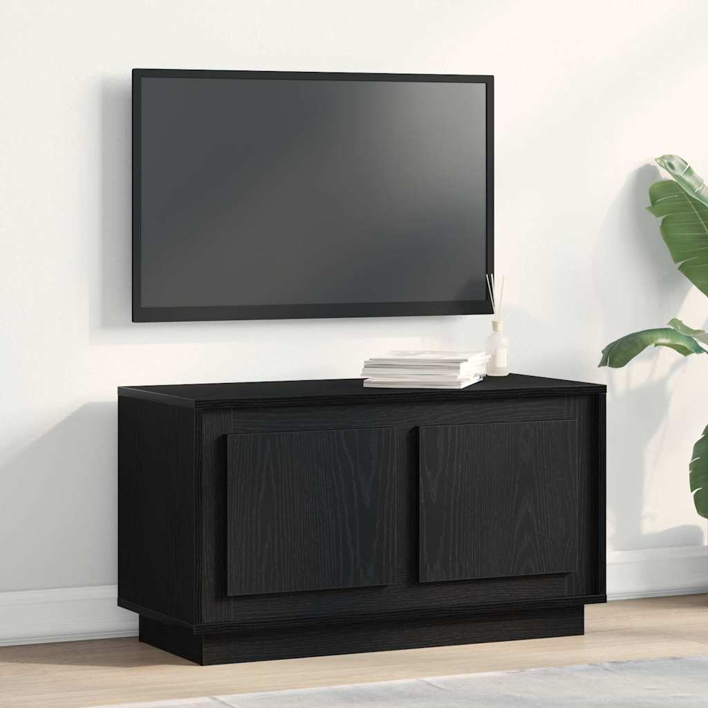 TV Cabinet 80 x 35 x 45 cm Black oak Engineered wood