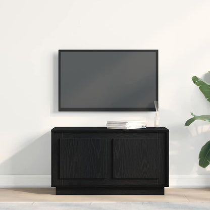 TV Cabinet Black oak 80 x 35 x 45 cm Engineered wood