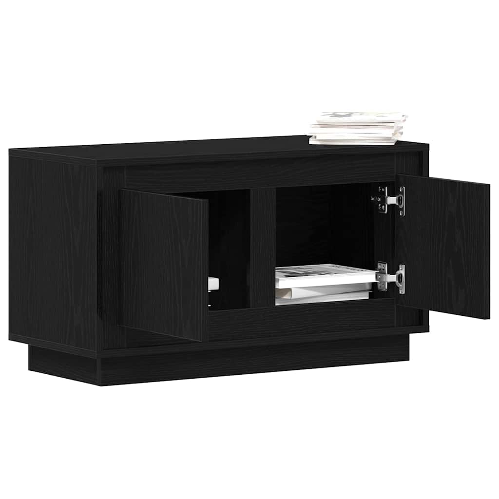 TV Cabinet 80 x 35 x 45 cm Black oak Engineered wood