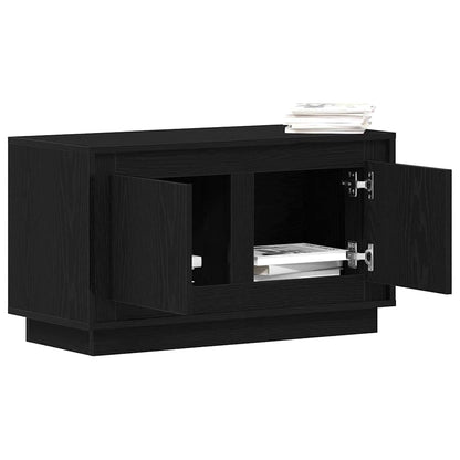 TV Cabinet 80 x 35 x 45 cm Black oak Engineered wood