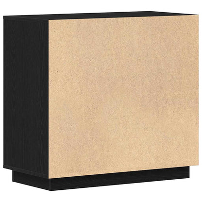 Sideboard Black Oak 80 x 40 x 75 cm Engineered Wood