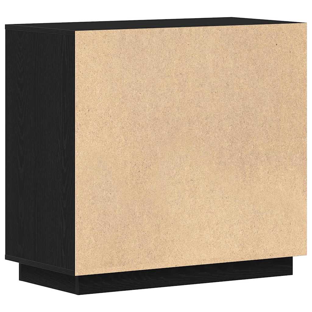 Sideboard Black Oak 80 x 40 x 75 cm Engineered Wood