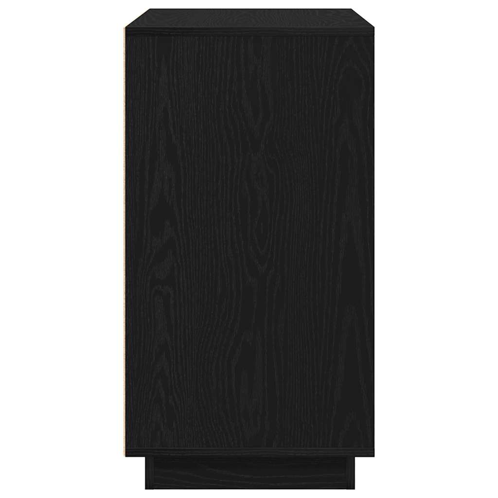 Sideboard Black Oak 80 x 40 x 75 cm Engineered Wood