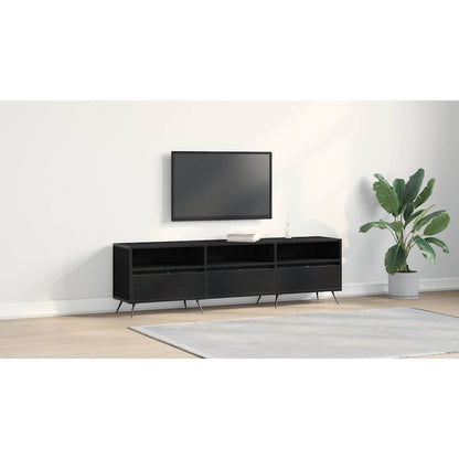TV Cabinet Black oak 150 x 30 x 44.5 cm Engineered wood