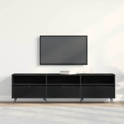 TV Cabinet 150 x 30 x 44.5 cm Black oak Engineered wood