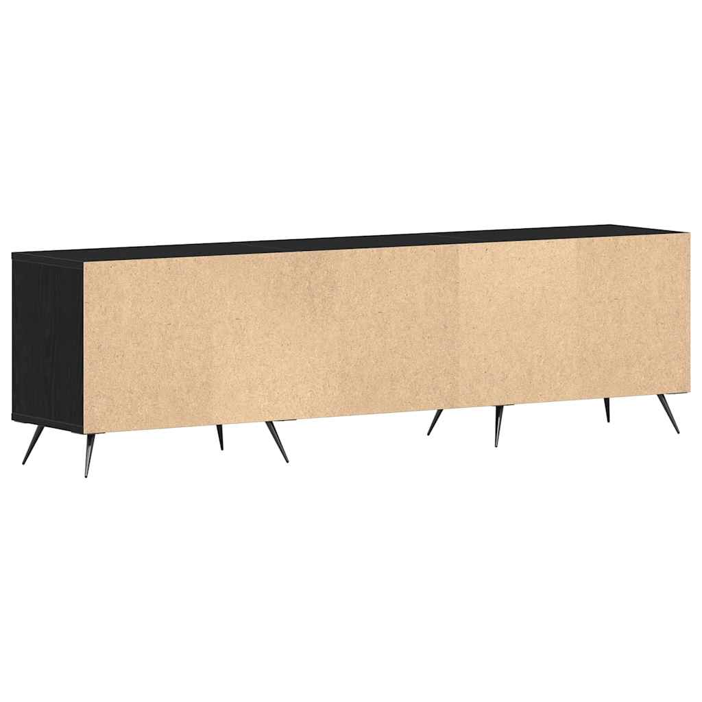 TV Cabinet Black oak 150 x 30 x 44.5 cm Engineered wood