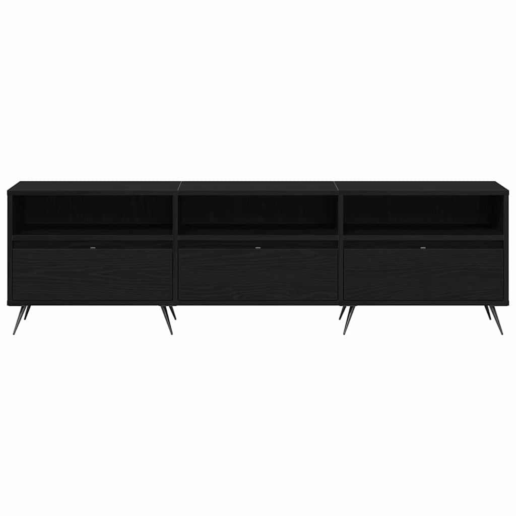 TV Cabinet Black oak 150 x 30 x 44.5 cm Engineered wood