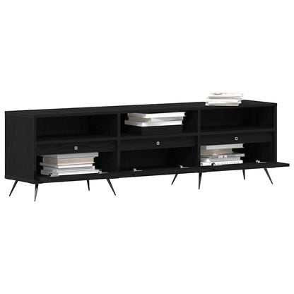 TV Cabinet 150 x 30 x 44.5 cm Black oak Engineered wood