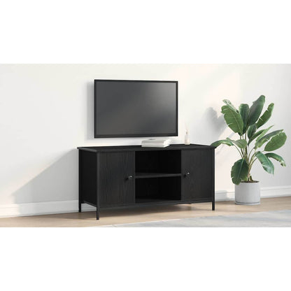 TV Cabinet Black oak 100 x 40 x 50 cm Engineered wood
