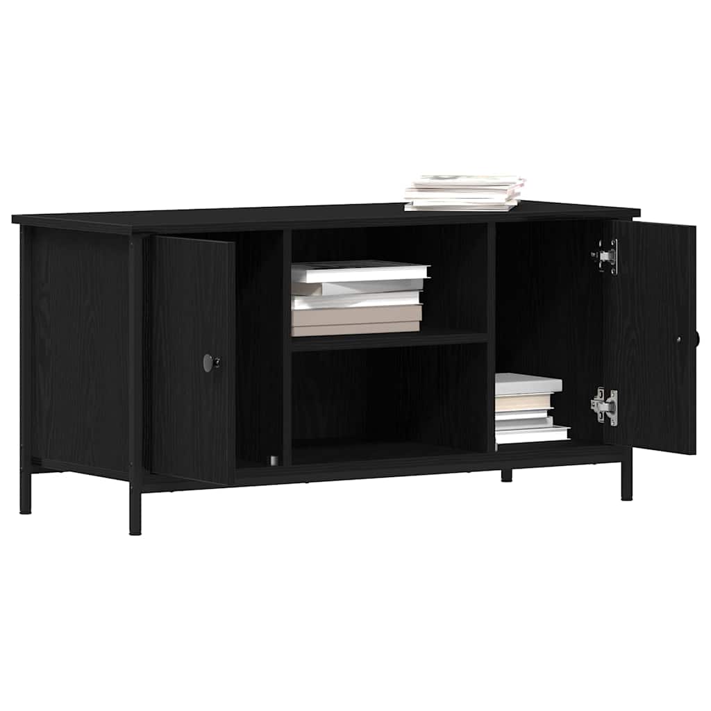 TV Cabinet 100 x 40 x 50 cm Black oak Engineered wood