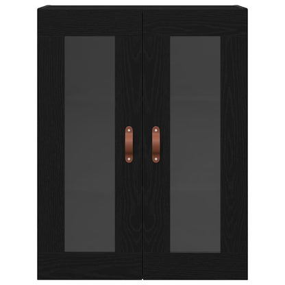 Wall Cabinet Black Oak 69.5 x 34 x 90 cm Engineered Wood