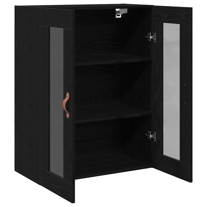 Wall Cabinet Black Oak 69.5 x 34 x 90 cm Engineered Wood