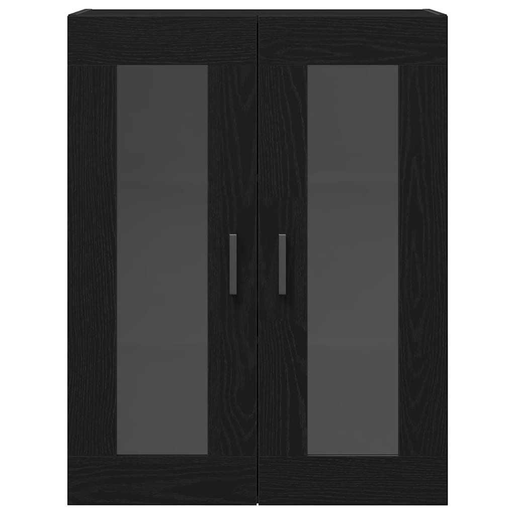 Wall Cabinet Black Oak 69.5 x 34 x 90 cm Engineered Wood