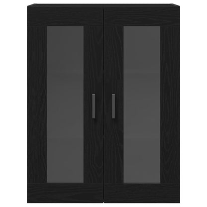 Wall Cabinet Black Oak 69.5 x 34 x 90 cm Engineered Wood