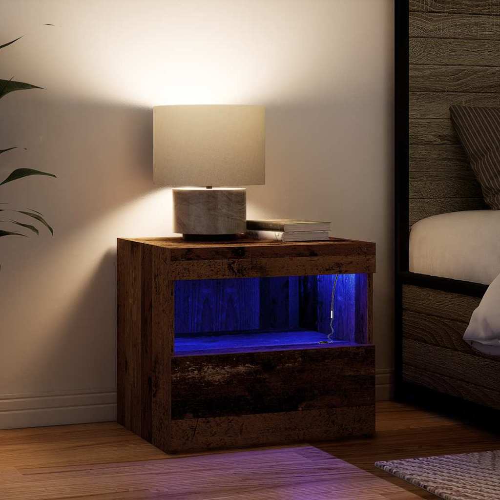 Bedside Cabinet 2 pcs Old Wood 50 x 40 x 45 cm Engineered Wood