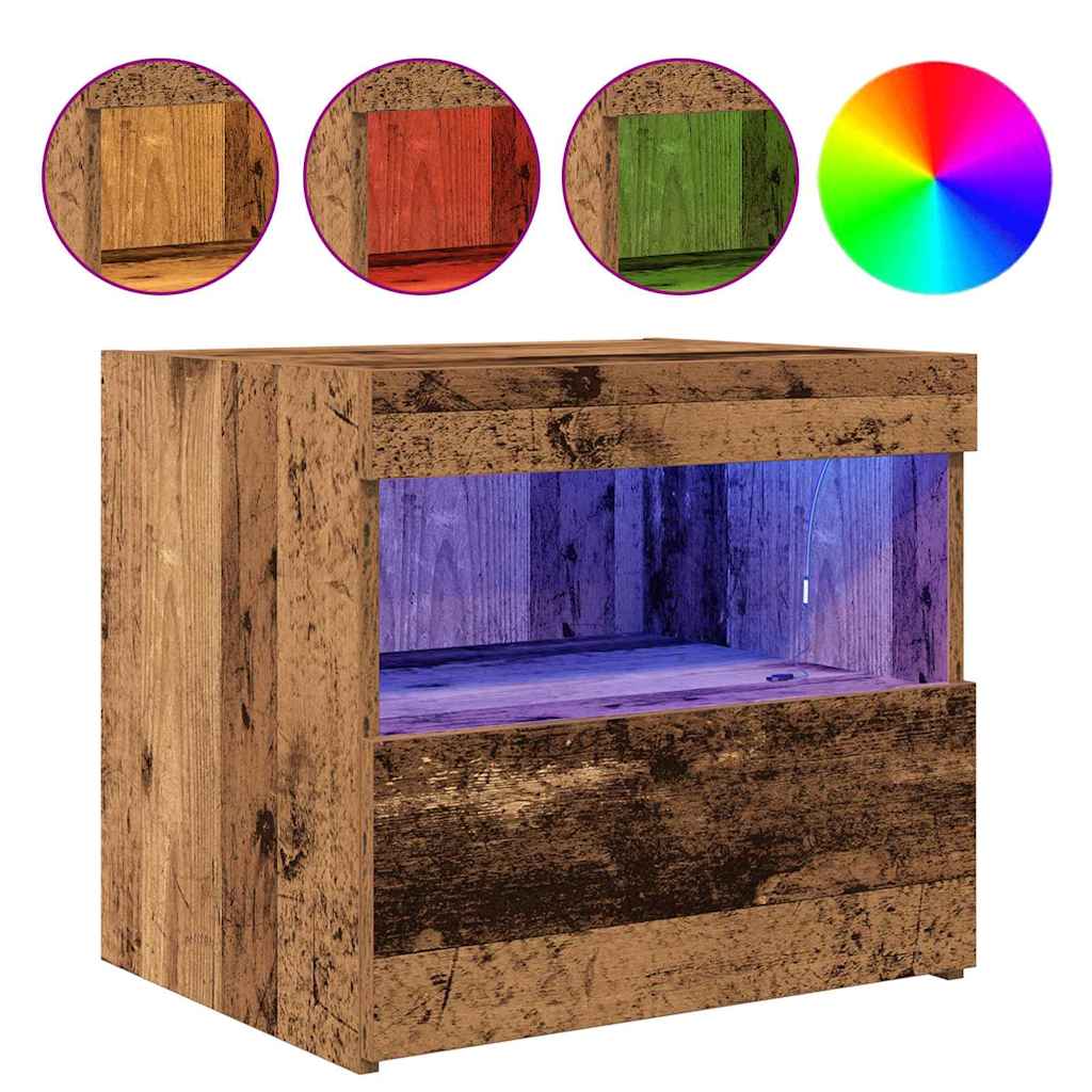 Bedside Cabinet 2 pcs Old Wood 50 x 40 x 45 cm Engineered Wood
