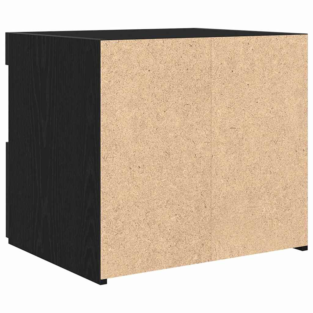 Bedside Cabinet 2 pcs Black Oak 50 x 40 x 45 cm Engineered Wood