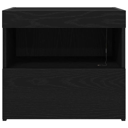 Bedside Cabinet 2 pcs Black Oak 50 x 40 x 45 cm Engineered Wood