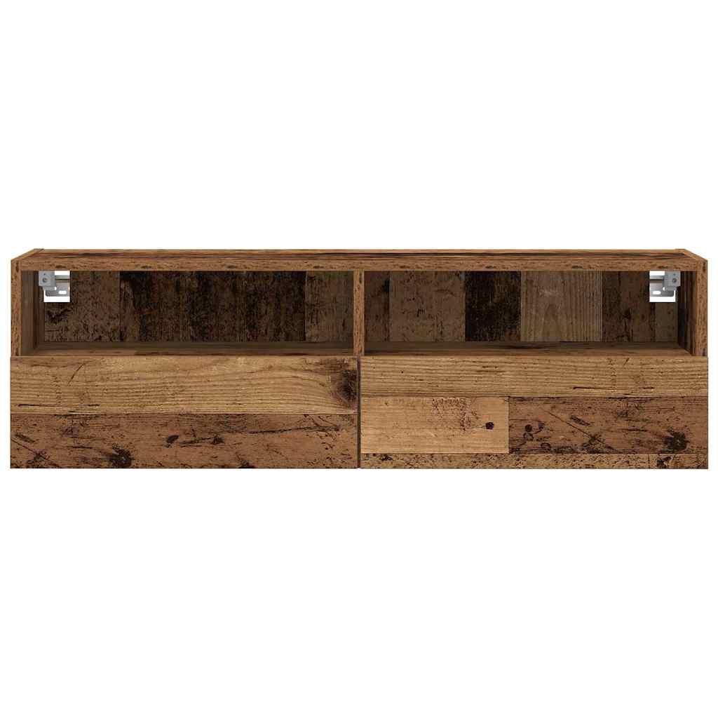 TV Wall Cabinet Old wood 100 x 30 x 30 cm Engineered Wood