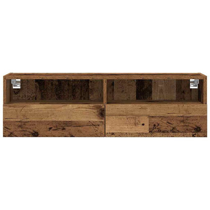 TV Wall Cabinet 2 pcs Old Wood 100 x 30 x 30 cm Engineered Wood