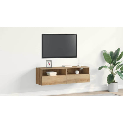 TV Wall Cabinet Artisan oak 100 x 30 x 30 cm Engineered Wood