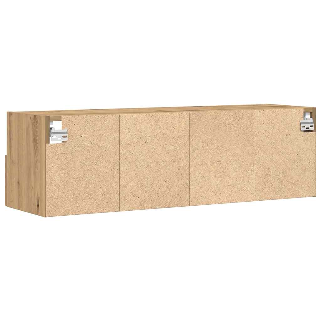 TV Wall Cabinet Wall-mounted 2 pcs Artisan oak 100 x 30 x 30 cm