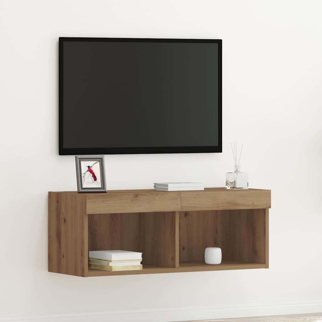 TV Cabinet Set Artisan oak 80 x 30 x 30 cm Engineered Wood