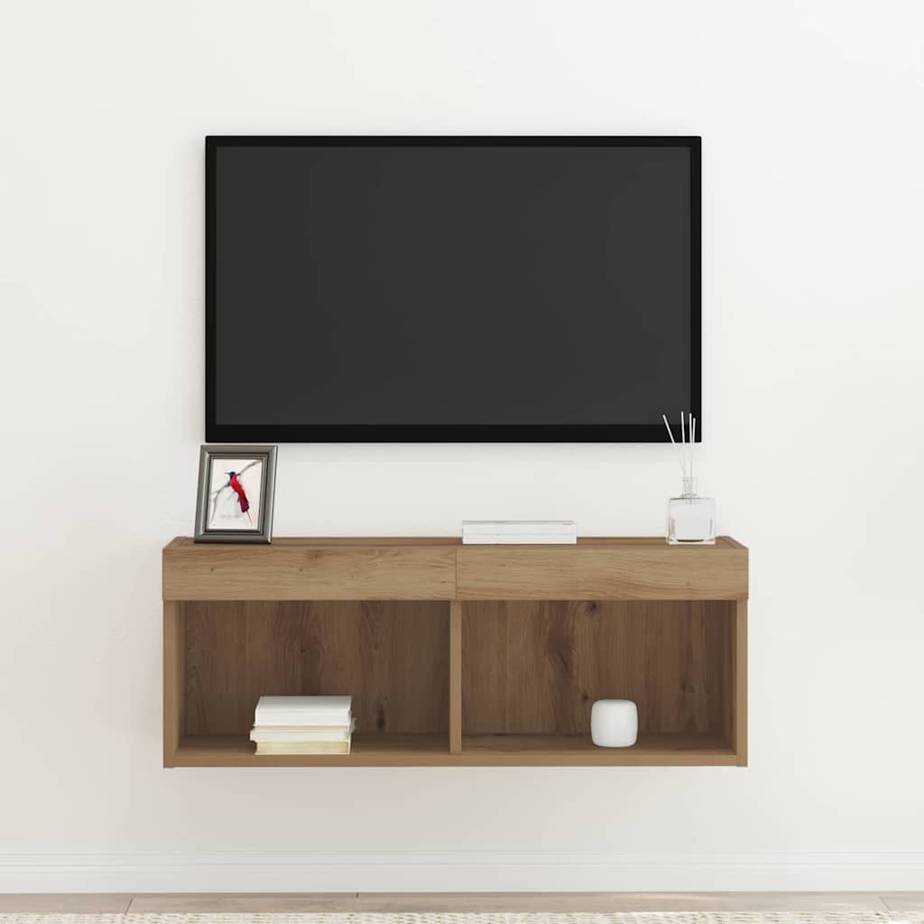 TV Cabinet Set Artisan oak 80 x 30 x 30 cm Engineered Wood
