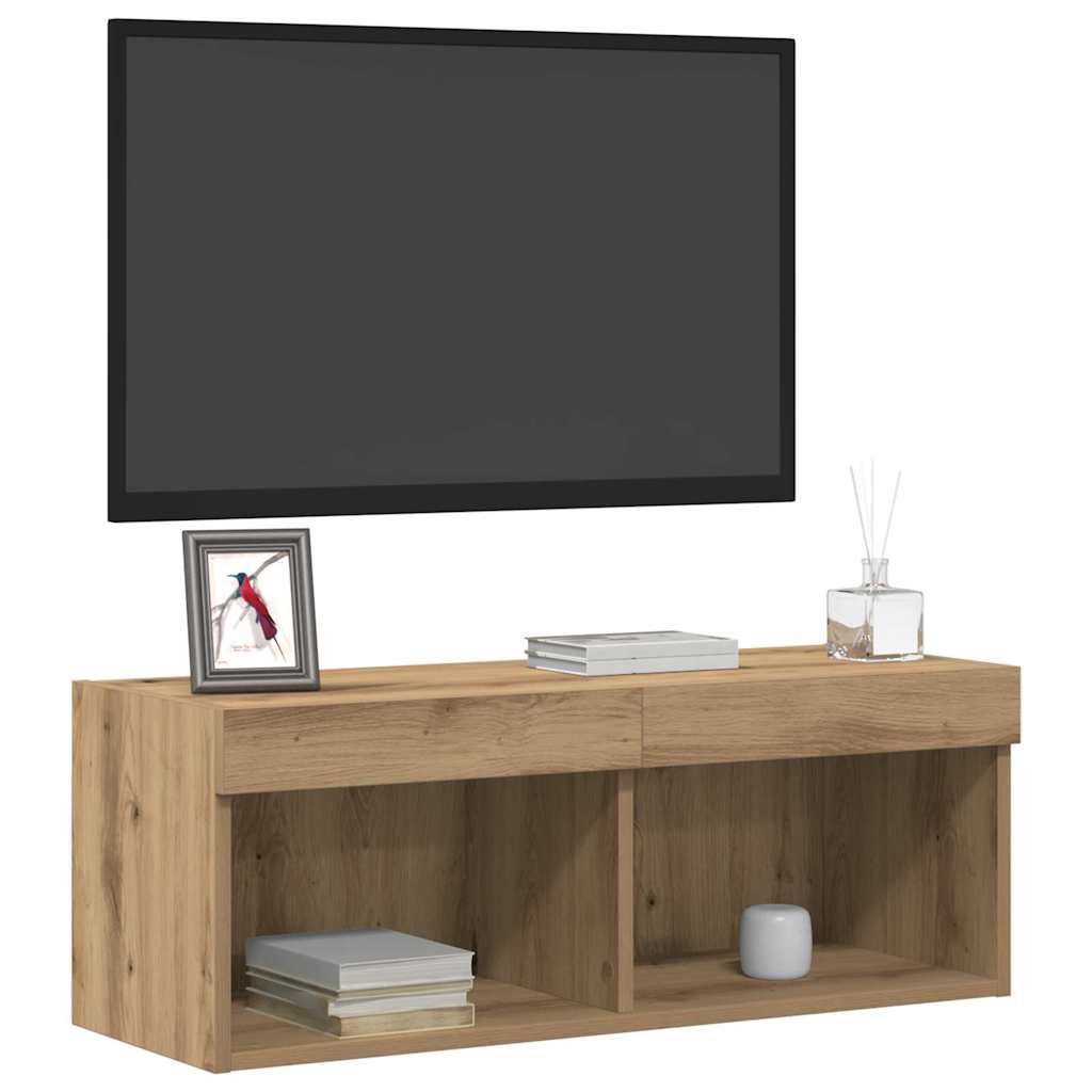 TV Cabinet Set Artisan oak 80 x 30 x 30 cm Engineered Wood
