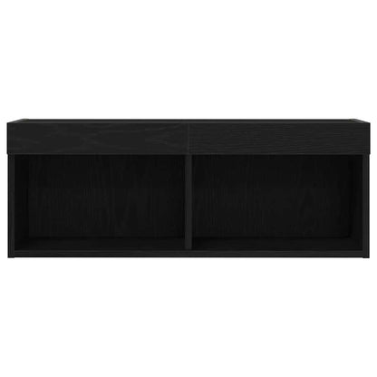 TV Cabinet Set 2 pcs Black oak 80 x 30 x 30 cm Engineered Wood