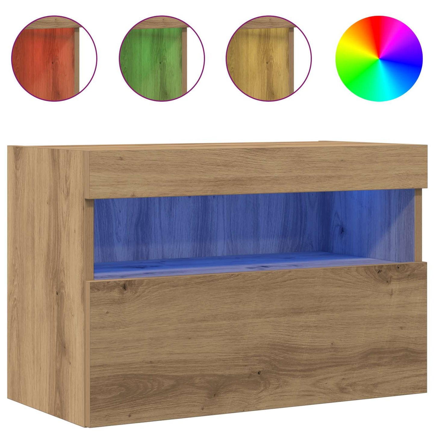 TV Wall Cabinet Artisan oak 60 x 30 x 40 cm Engineered Wood
